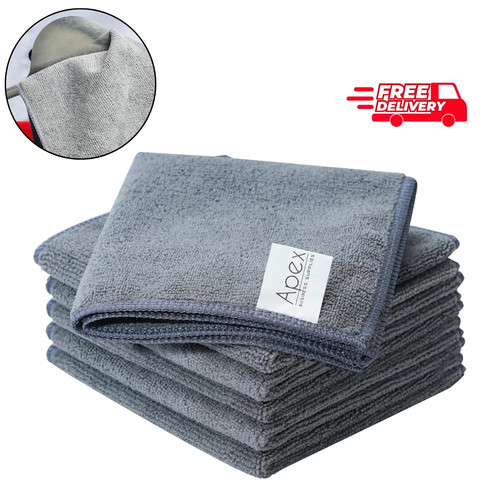 Grey microfibre cloths - grey,